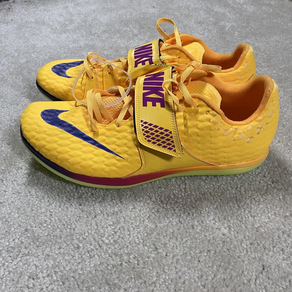 Nike Zoom HJ Elite Shoes Mens Size 11 Yellow Track & Field Spikes FZ9636-800